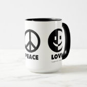 Liebe-FriedensLiebe-Tasse Tasse (VorderseiteRechts)