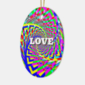 LIEBE FRIEDENSRAUM KERAMIK ORNAMENT (Links)