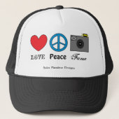 LIEBE-FRIEDENSruhm Truckerkappe (Vorderseite)