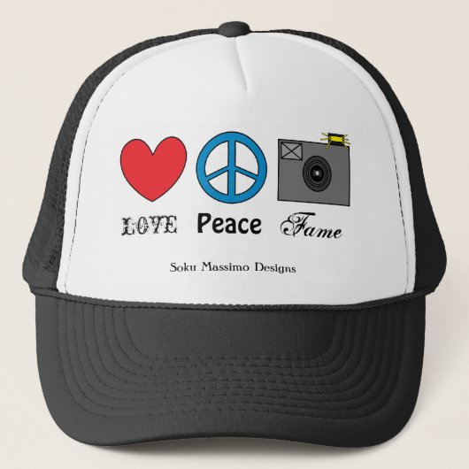LIEBE-FRIEDENSruhm Truckerkappe (Vorderseite)
