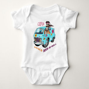 Liebe Friedenssicherung Rock'n'Roll Baby Strampler