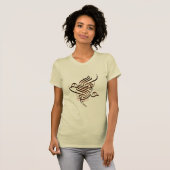 Liebe-/Friedensvogel-arabisches Englisch T-Shirt (Vorne ganz)