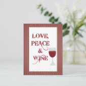 Liebe Friedenswein Postkarte (Stehend Vorderseite)