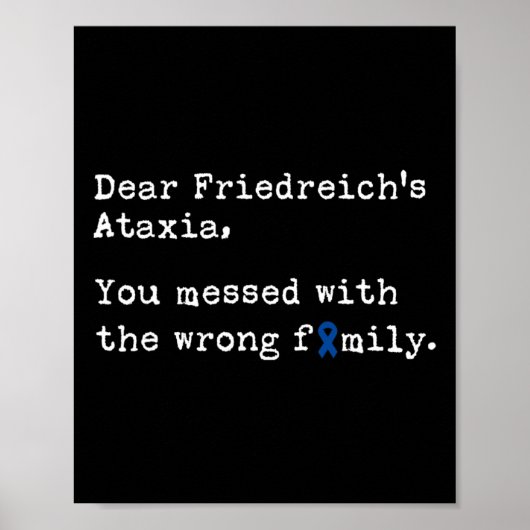 Liebe Friedreichsche Ataxie  Poster (Vorne)