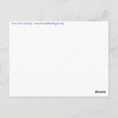 Liebe Frische Frühlingstraining Postkarte (Rückseite)