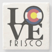 LIEBE Frisco Colorado Steinuntersetzer (Vorderseite)