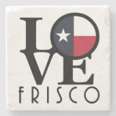LIEBE Frisco Texas Steinuntersetzer (Vorderseite)
