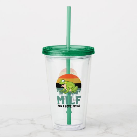 Liebe Frogs Acrylic Tumbler Acryltrinkbecher (Vorderseite)
