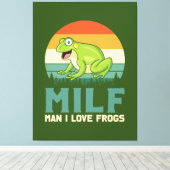 Liebe Frogs Canvas Print Leinwanddruck (Insitu (Holzboden))