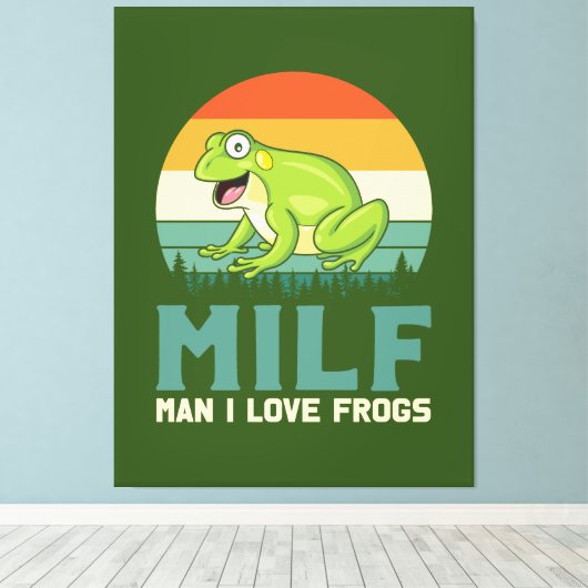 Liebe Frogs Canvas Print Leinwanddruck (Insitu (Holzboden))