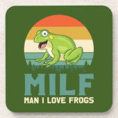 Liebe Frogs Cork-Backed Untersetzer (Vorderseite)