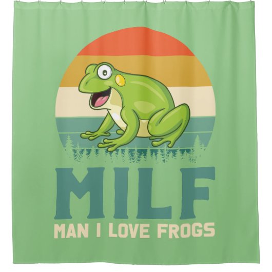 Liebe Frogs Duschvorhang (Vorderseite)
