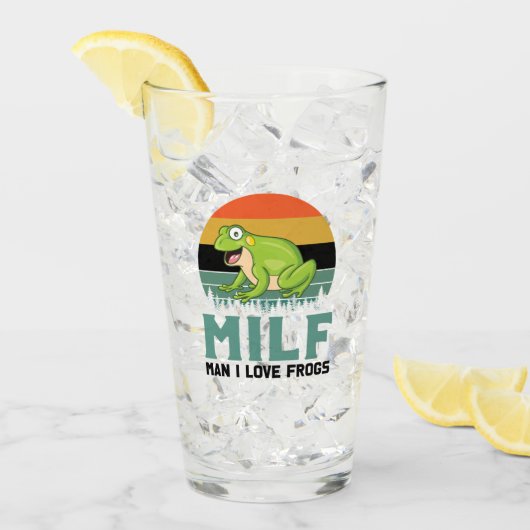 Liebe Frogs Glass Tumbler (Vorderseite Ice)