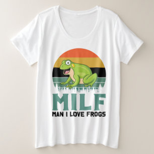 Liebe Frogs Plus-Size-Shirt Große Größe T-Shirt