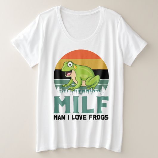 Liebe Frogs Plus-Size-Shirt Große Größe T-Shirt (Design vorne)