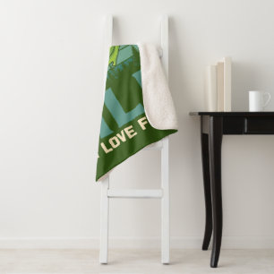 Liebe Frogs Sherpa Blanket Sherpadecke
