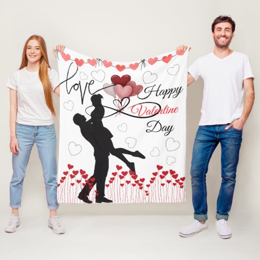 Liebe – Frohen Valentinstag Fleecedecke (Beispiel)