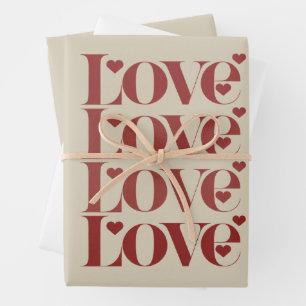 Liebe Frohen Valentinstag Valentine Paar  Geschenkpapier Set