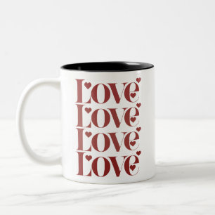 Liebe Frohen Valentinstag Valentine Paar  Zweifarbige Tasse