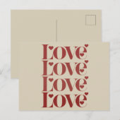 Liebe Frohes Valentinstag Valentinstag Postkarte (Vorne/Hinten)