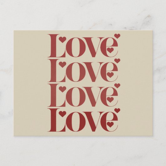 Liebe Frohes Valentinstag Valentinstag Postkarte (Vorderseite)