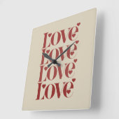 Liebe Frohes Valentinstag Valentinstag Quadratische Wanduhr (Winkel)