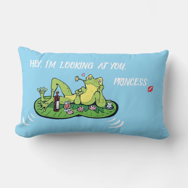 Liebe-Frosch am Tag des Throw Kissen (Vorderseite)