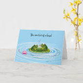 Liebe Frösche mit Herzensjubeln Karte (Gelbe Blume)