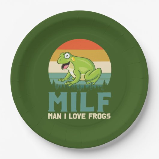 Liebe Frösche Papier Teller (Vorderseite)