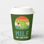 Liebe Frösche Papiergruppen Pappbecher (Rückseite)