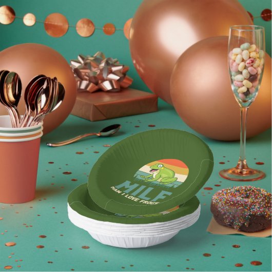 Liebe Frösche Papierschüsseln Pappteller (Multi)