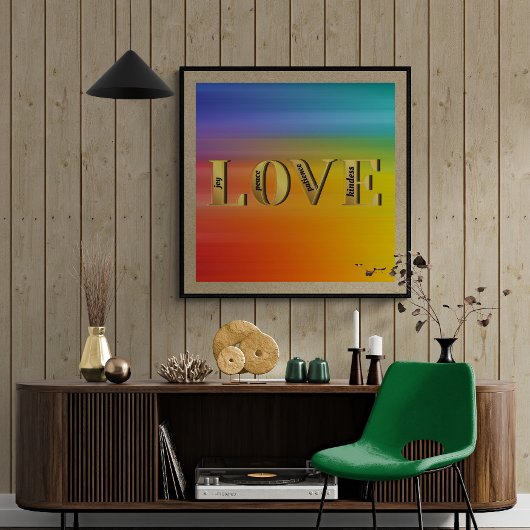 LIEBE-Früchte Gottes Geist Christain Glaube Poster