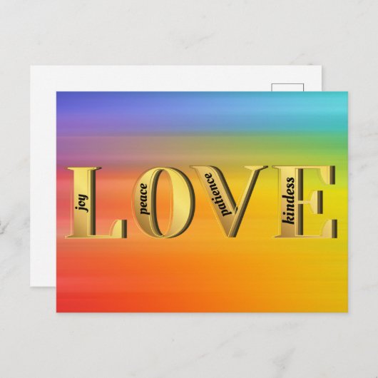 LIEBE-Früchte Gottes Geist Christain Glaube Postkarte (Vorne/Hinten)