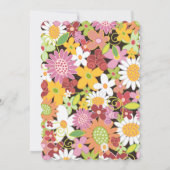 LIEBE Frühlings-Blumen-Brautparty-Party laden ein Einladung (Rückseite)