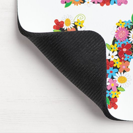 LIEBE Frühlingsblumen Mousepad (Ecke)