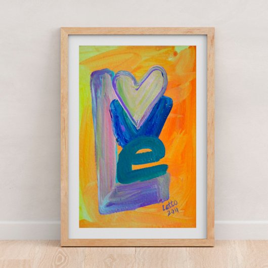 Liebe Frühlingsstack Malerei Art Poster drucken