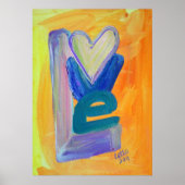 Liebe Frühlingsstack Malerei Art Poster drucken (Vorne)
