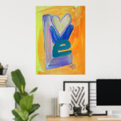Liebe Frühlingsstack Malerei Art Poster drucken (Heimbüro)