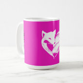 Liebe-Füchse - Tassen-Weiß Kaffeetasse (Vorderseite Links)