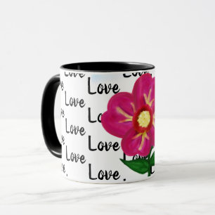 Liebe Fuchsia Blume Tasse