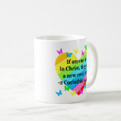 LIEBE FÜLLTE 2 CORINTHIANS 5:17 VERSE KAFFEETASSE (VorderseiteRechts)