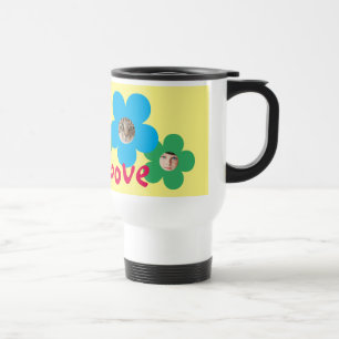 Liebe FUN BLUME FACES Vollständig anpassbar Reisebecher