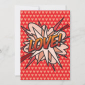 LIEBE Fun Retro Comic Pop Kunst, Dichtung und Musi Einladung (Vorderseite)