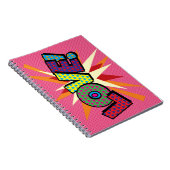 LIEBE Fun Retro Comic Pop Kunst, Dichtung und Musi Notizblock (Rechte Seite)