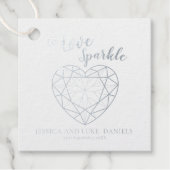 Liebe funkeln Edelstein Kontur Hochzeit oder Veran Geschenkanhänger (Vorderseite)