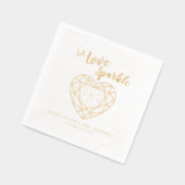 Liebe funkeln Edelstein Kontur Hochzeit oder Veran Servietten Mit Folie (Links)