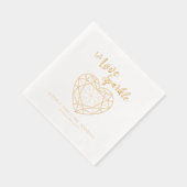 Liebe funkeln Edelstein Kontur Hochzeit oder Veran Servietten Mit Folie (Rechts)