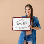 Liebe-Funkelzeichen druckbares Plakat gelassen