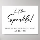 Liebe-Funkelzeichen druckbares Plakat gelassen (Vorne)