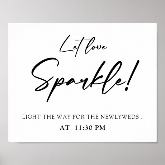 Liebe-Funkelzeichen druckbares Plakat gelassen (Vorne)